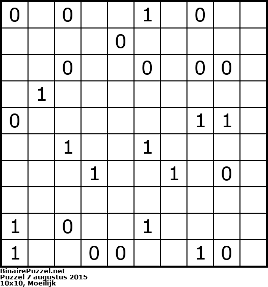 Binaire Puzzel