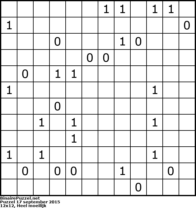 Binaire Puzzel