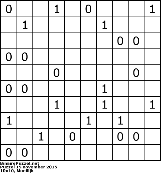 Binaire Puzzel