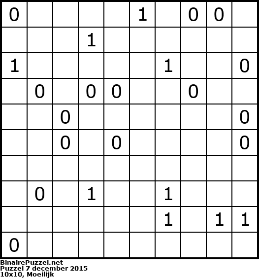 Binaire Puzzel