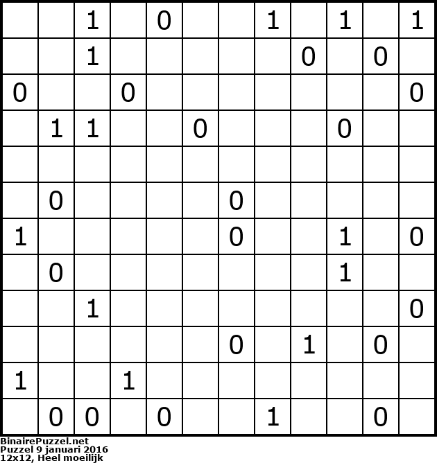 Binaire Puzzel