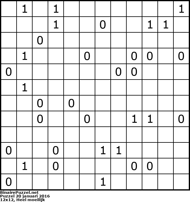 Binaire Puzzel