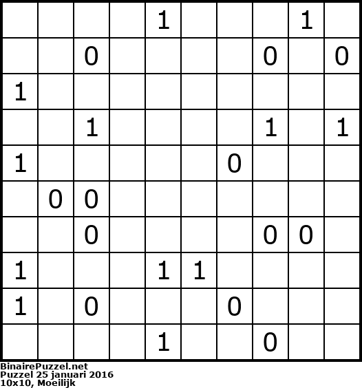 Binaire Puzzel