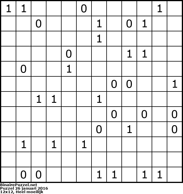 Binaire Puzzel