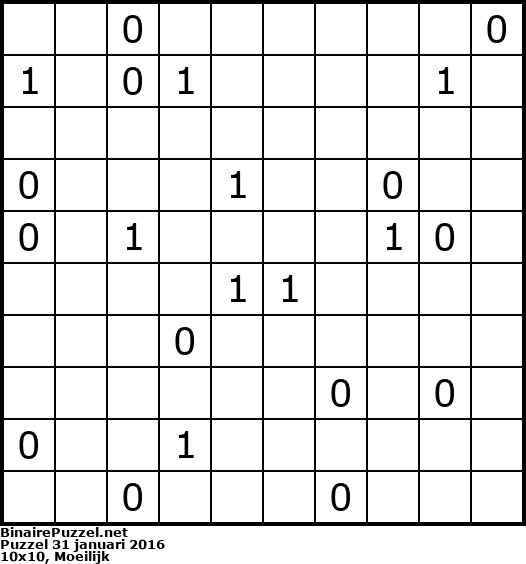 Binaire Puzzel