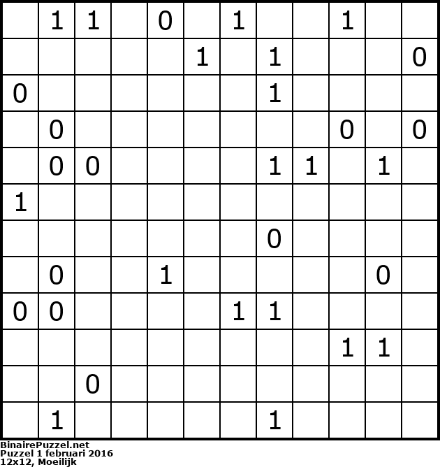 Binaire Puzzel