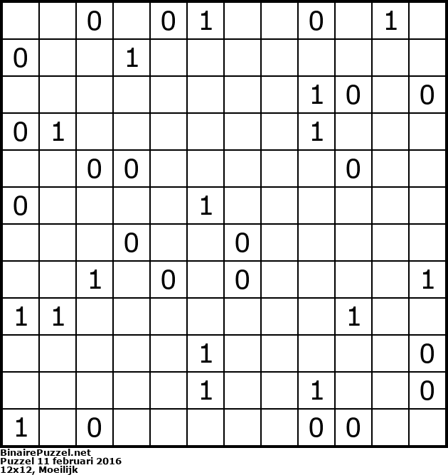 Binaire Puzzel
