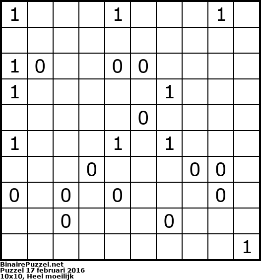 Binaire Puzzel