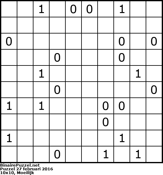 Binaire Puzzel