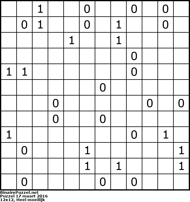 Binaire Puzzel