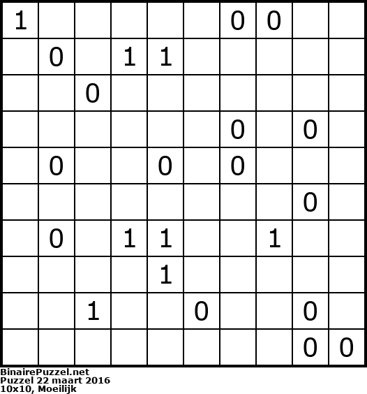 Binaire Puzzel