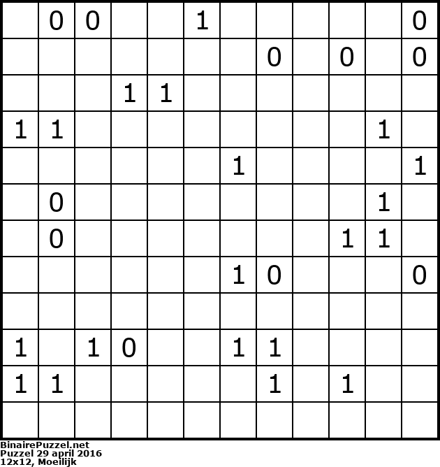 Binaire Puzzel