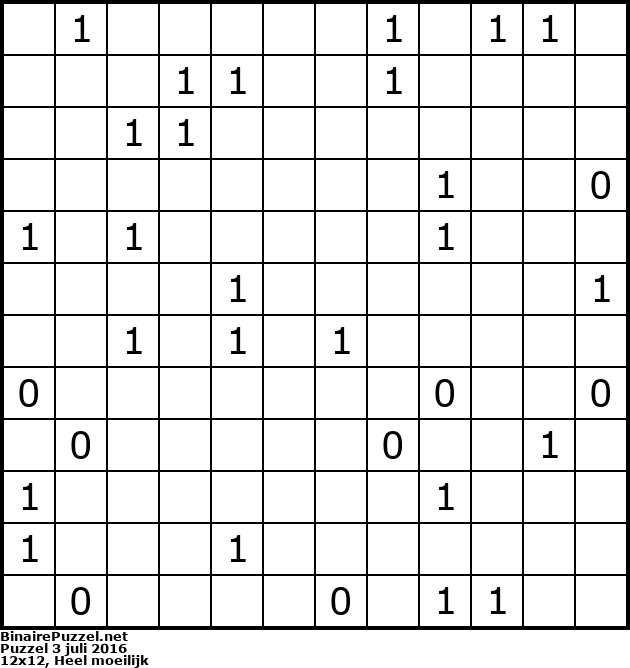 Binaire Puzzel