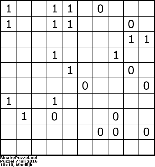 Binaire Puzzel