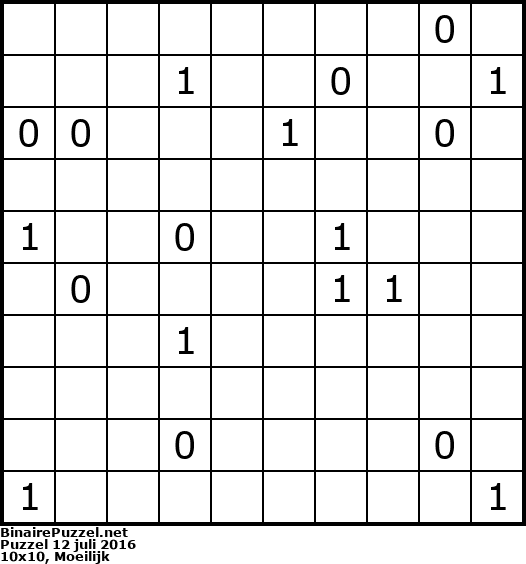 Binaire Puzzel