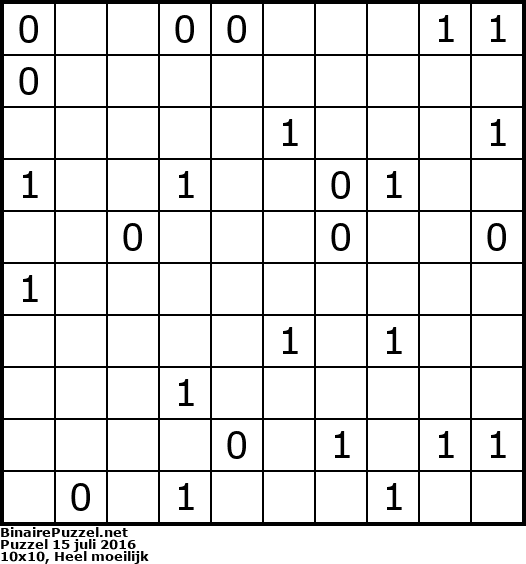 Binaire Puzzel