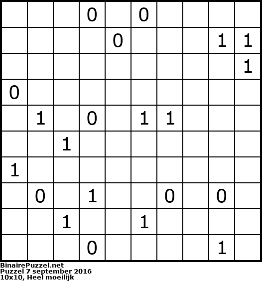 Binaire Puzzel