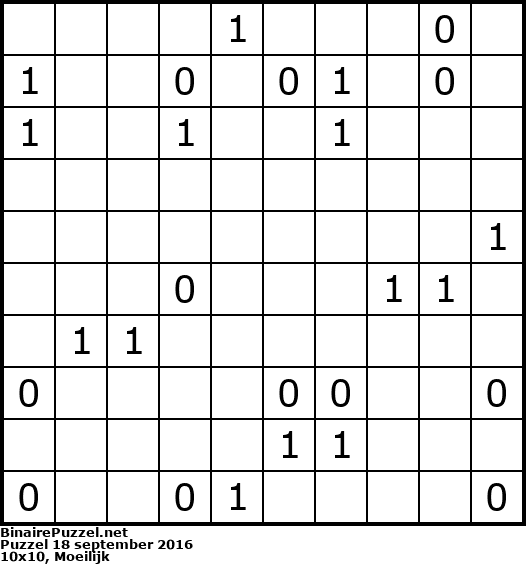 Binaire Puzzel