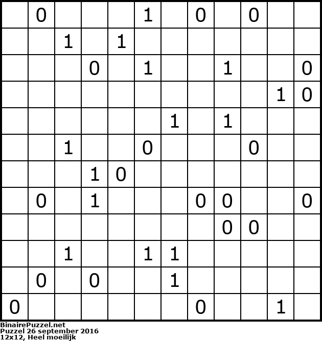 Binaire Puzzel