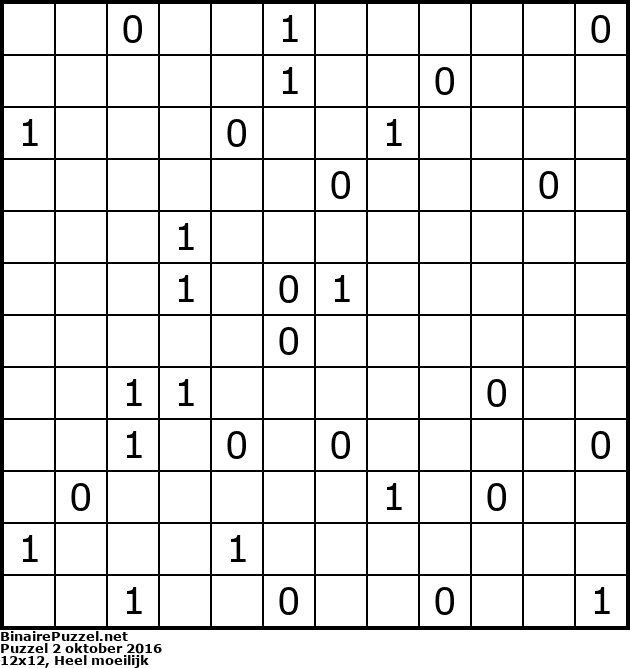 Binaire Puzzel