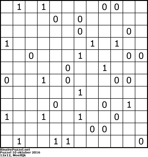 Binaire Puzzel