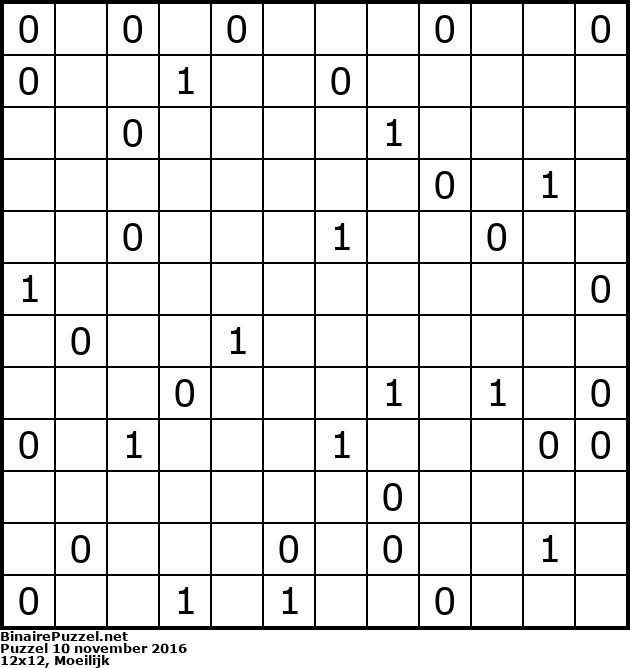 Binaire Puzzel