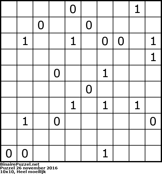 Binaire Puzzel