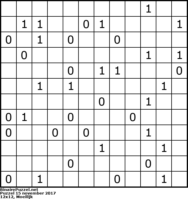 Binaire Puzzel