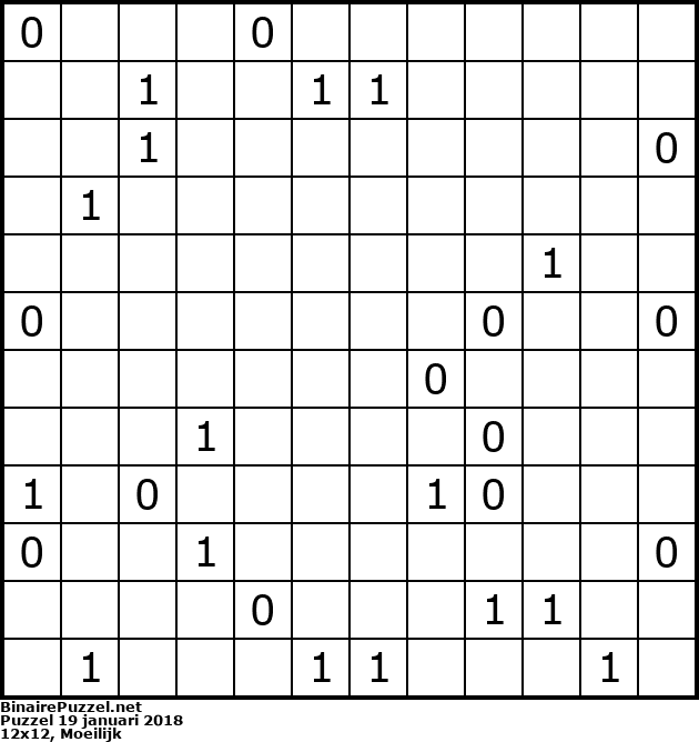 Binaire Puzzel