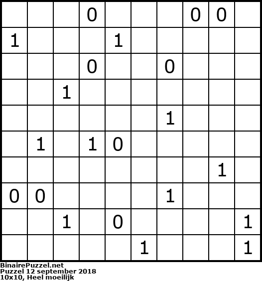 Binaire Puzzel