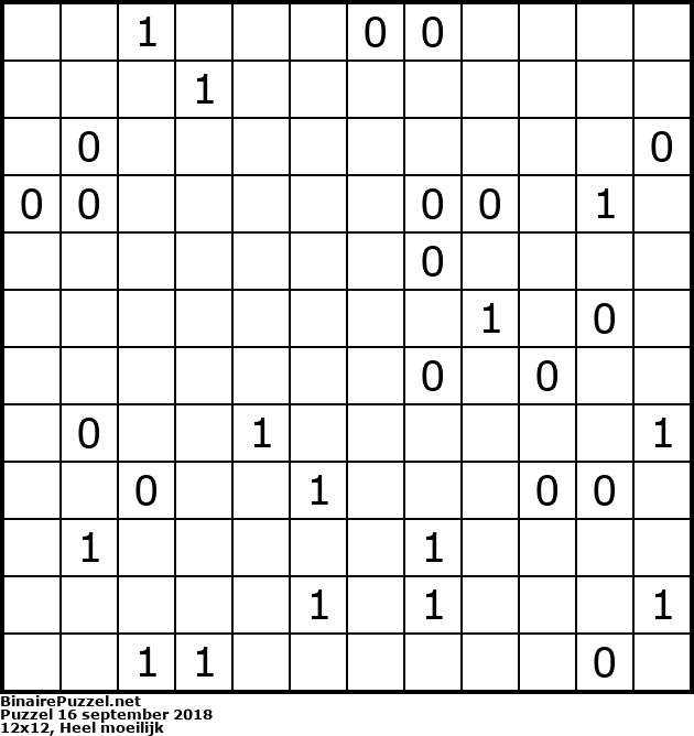 Binaire Puzzel