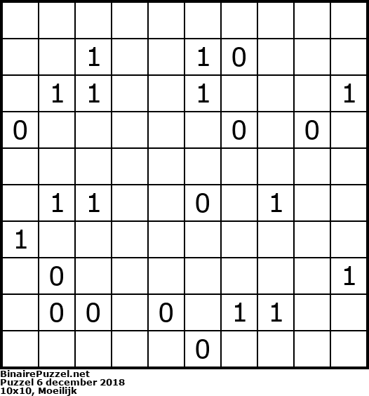 Binaire Puzzel