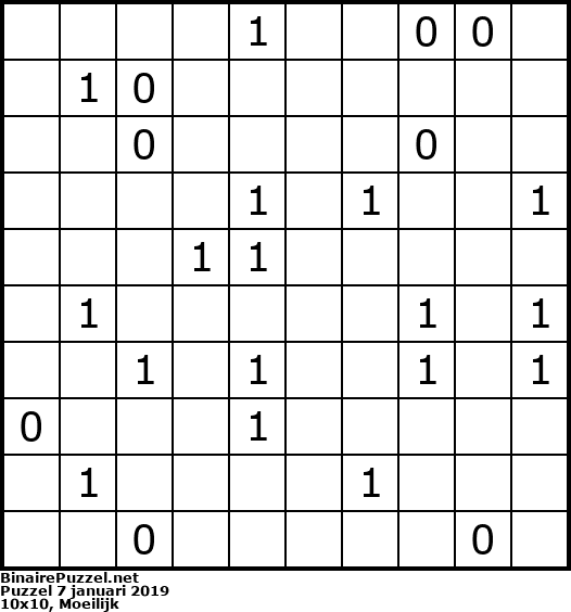 Binaire Puzzel
