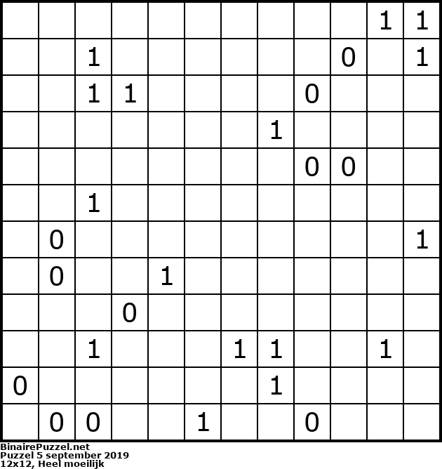 Binaire Puzzel