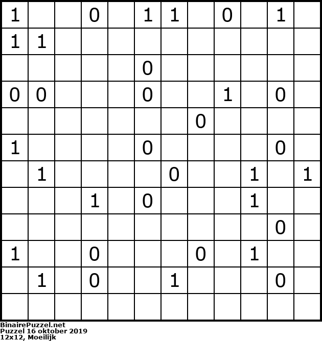 Binaire Puzzel