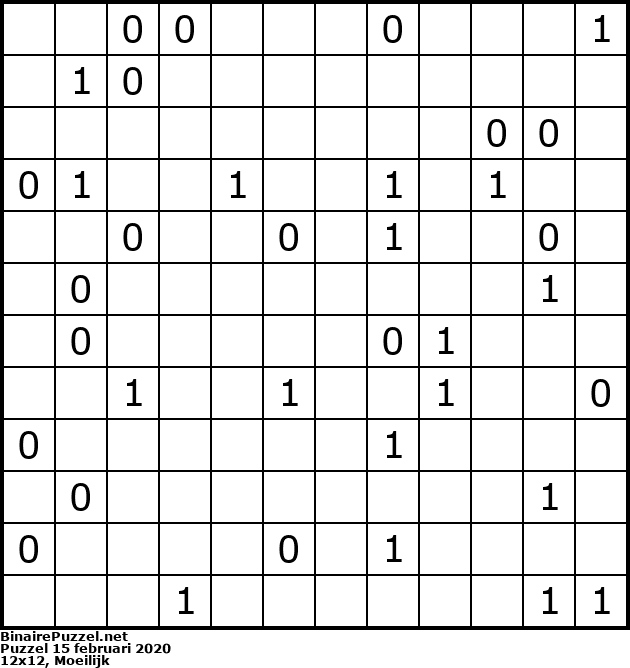 Binaire Puzzel
