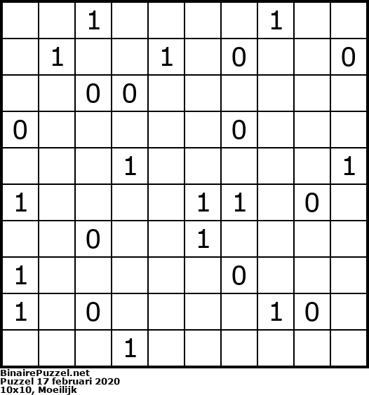 Binaire Puzzel