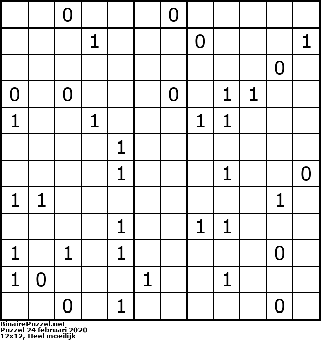 Binaire Puzzel