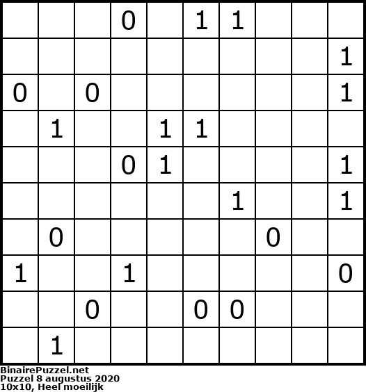 Binaire Puzzel