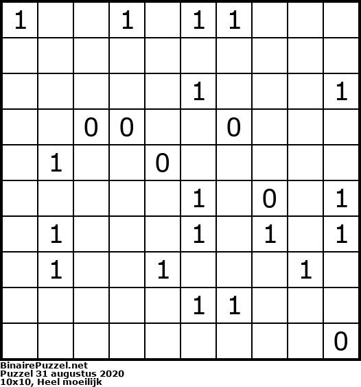 Binaire Puzzel