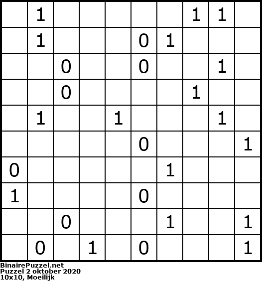 Binaire Puzzel