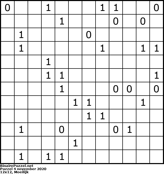 Binaire Puzzel