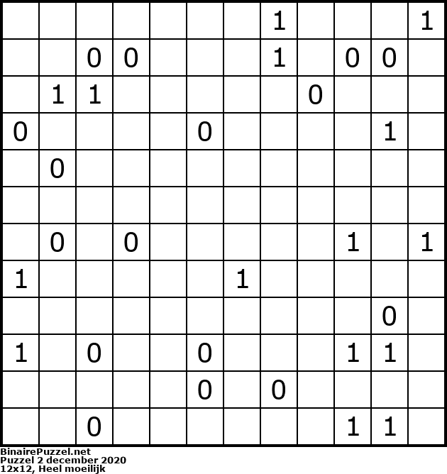 Binaire Puzzel