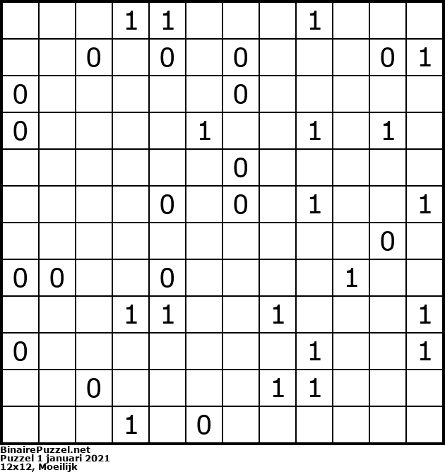Binaire Puzzel