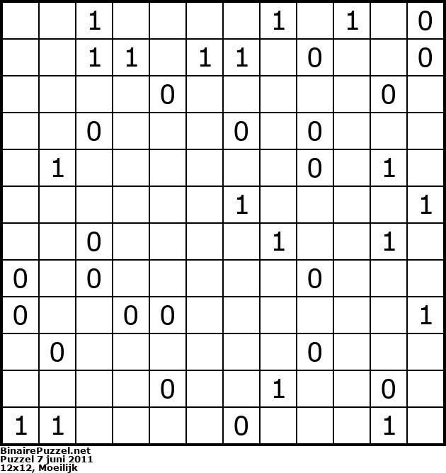 Binaire Puzzel
