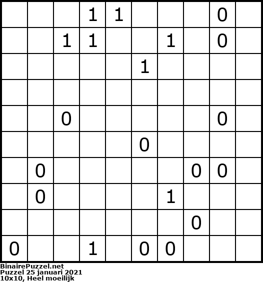 Binaire Puzzel