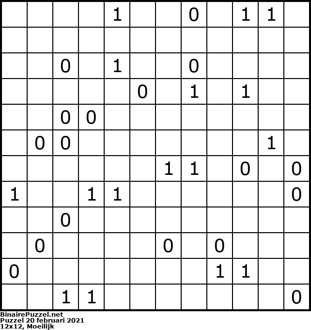 Binaire Puzzel