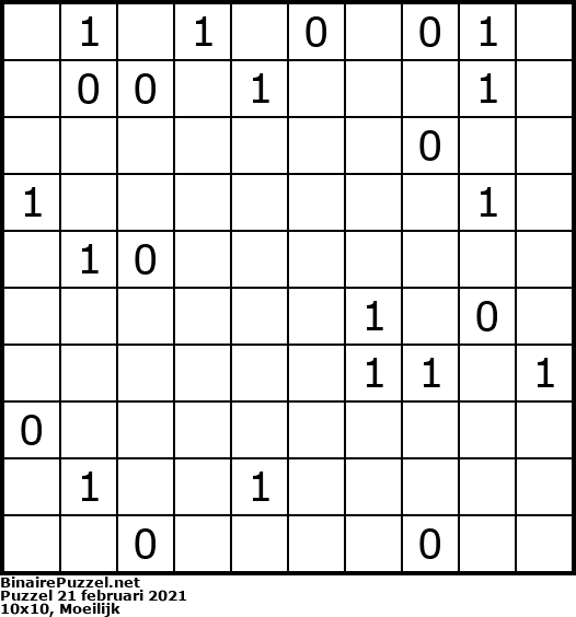 Binaire Puzzel