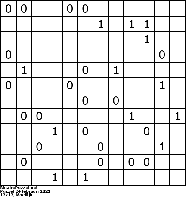 Binaire Puzzel