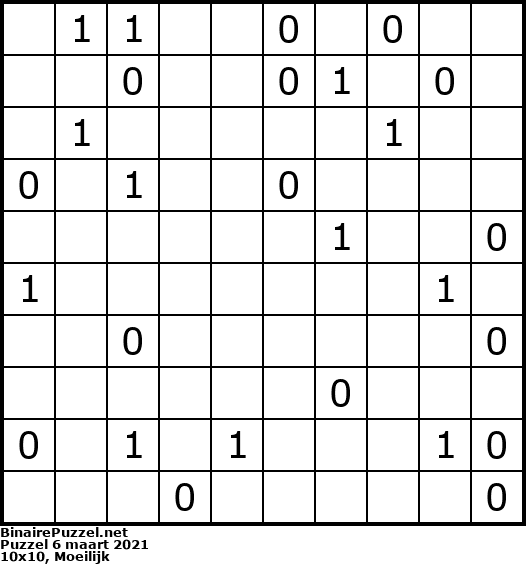 Binaire Puzzel
